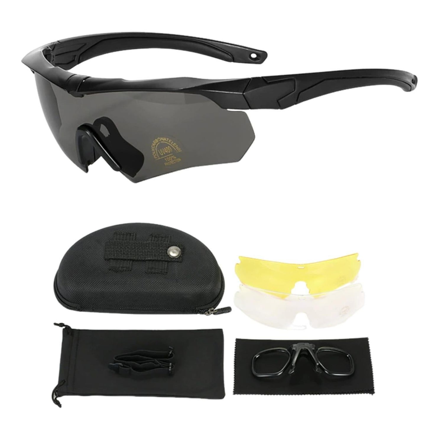 Outdoor Cycling Windproof Glasses, Black-Gray PC Frame Set(dark grey,Black frame pc set) V1308-DSZKI-520