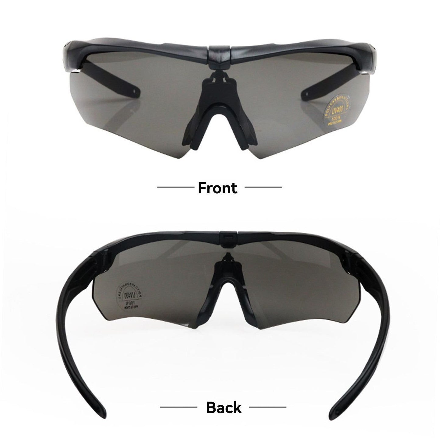 Outdoor Cycling Windproof Glasses, Black-Gray PC Frame Set(dark grey,Black frame pc set) V1308-DSZKI-520
