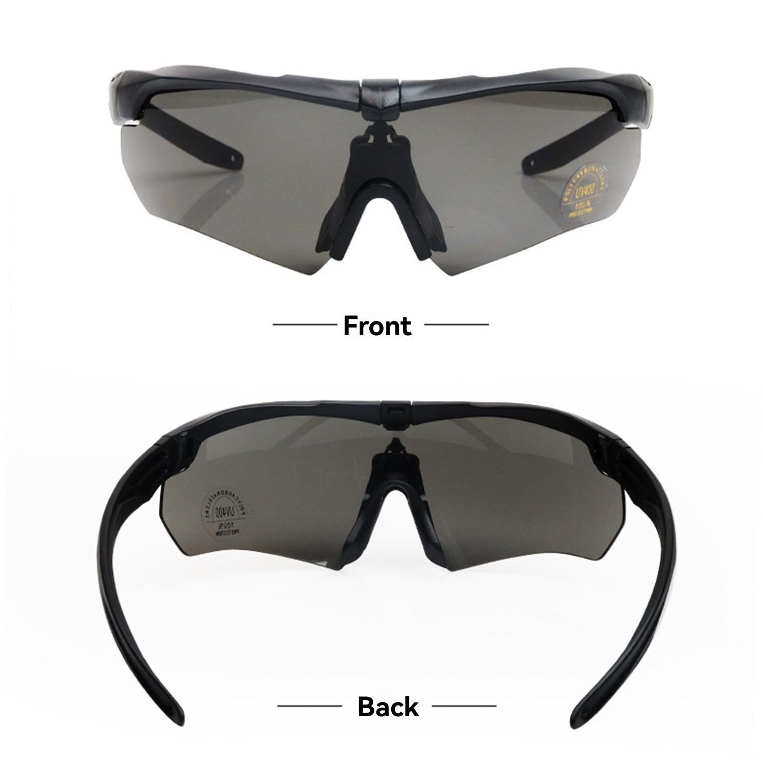 Outdoor Cycling Windproof Glasses, Black-Gray PC Frame Set(dark grey,Black frame pc set) V1308-DSZKI-520
