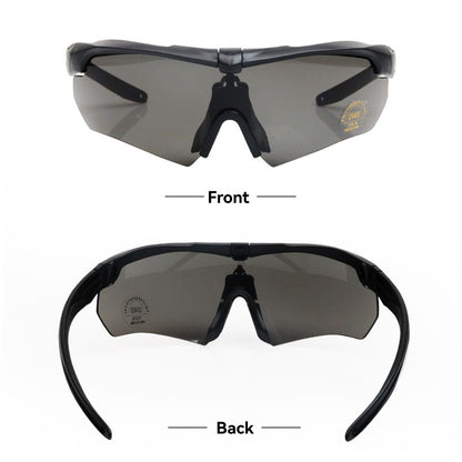 Outdoor Cycling Windproof Glasses, Black-Gray PC Frame Set(dark grey,Black frame pc set) V1308-DSZKI-520