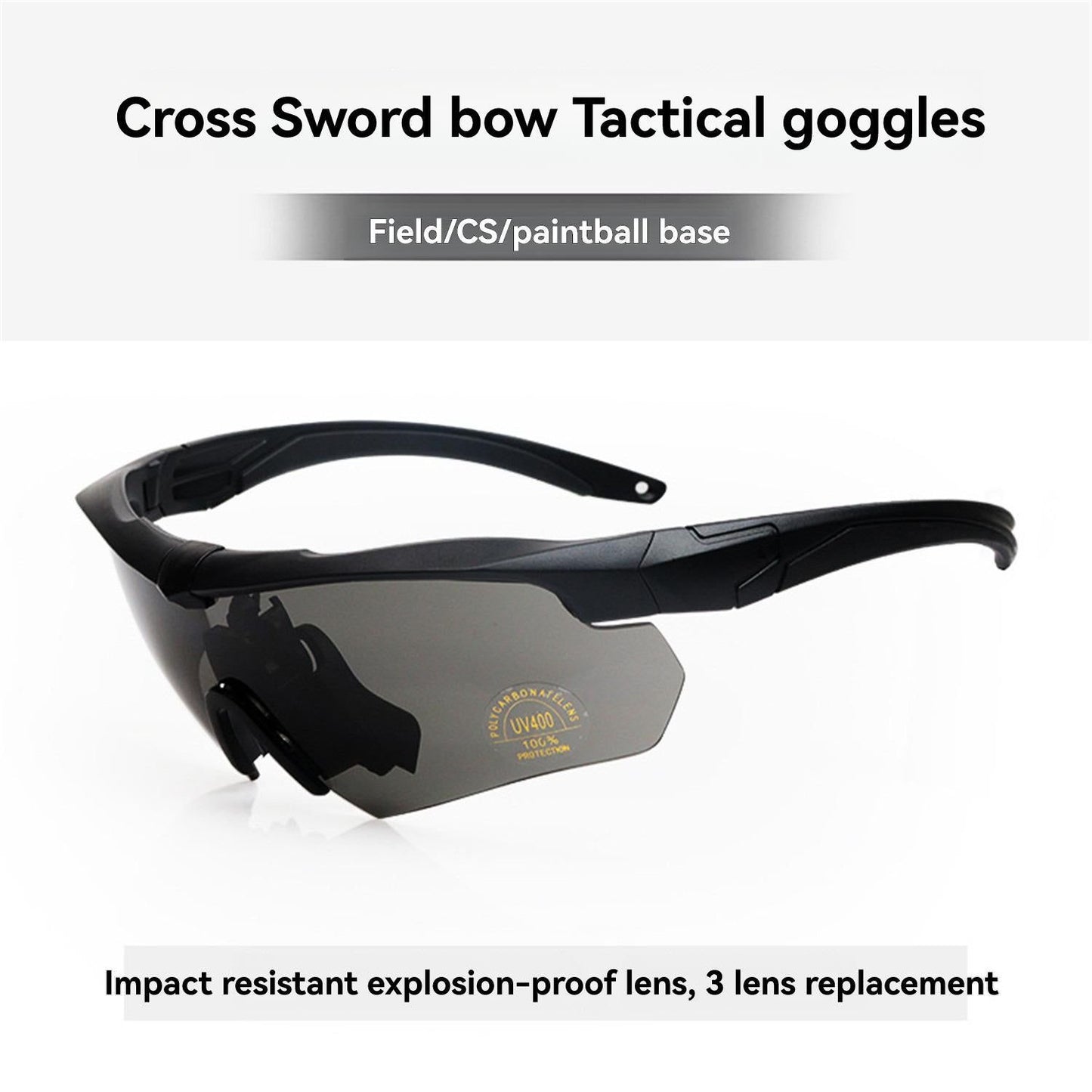 Outdoor Cycling Windproof Glasses, Black-Gray PC Frame Set(dark grey,Black frame pc set) V1308-DSZKI-520