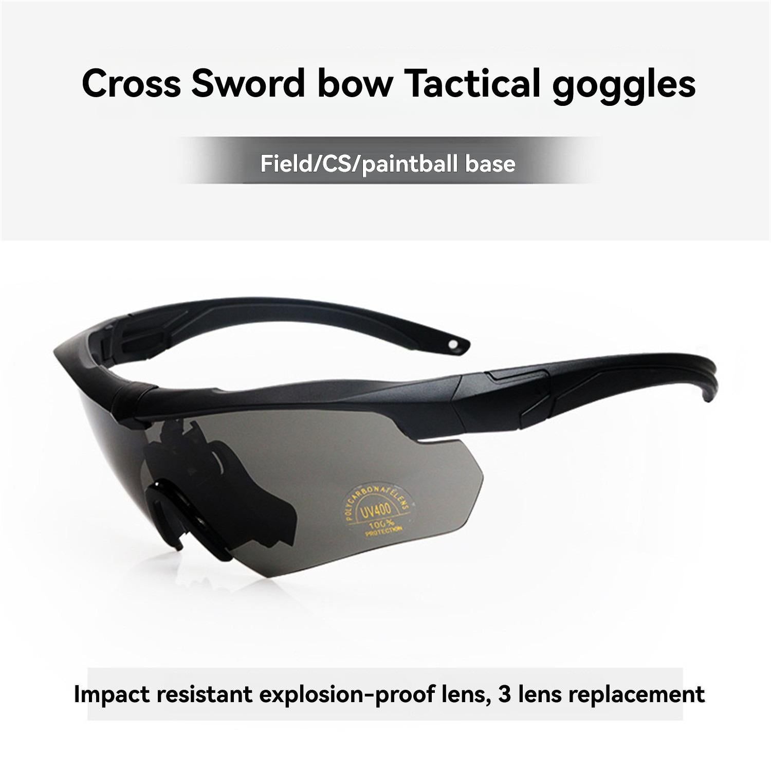 Outdoor Cycling Windproof Glasses, Black-Gray PC Frame Set(dark grey,Black frame pc set) V1308-DSZKI-520