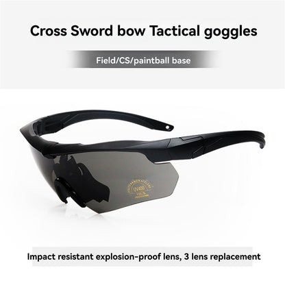 Outdoor Cycling Windproof Glasses, Black-Gray PC Frame Set(dark grey,Black frame pc set) V1308-DSZKI-520