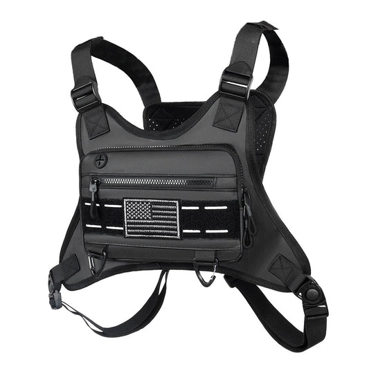 Running Chest Bag Reflective (Black) V1308-DSZKI-522