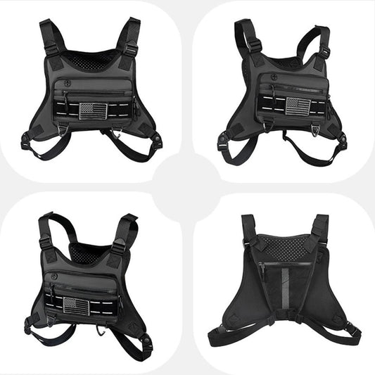Running Chest Bag Reflective (Black) V1308-DSZKI-522