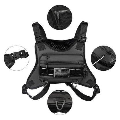 Running Chest Bag Reflective (Black) V1308-DSZKI-522
