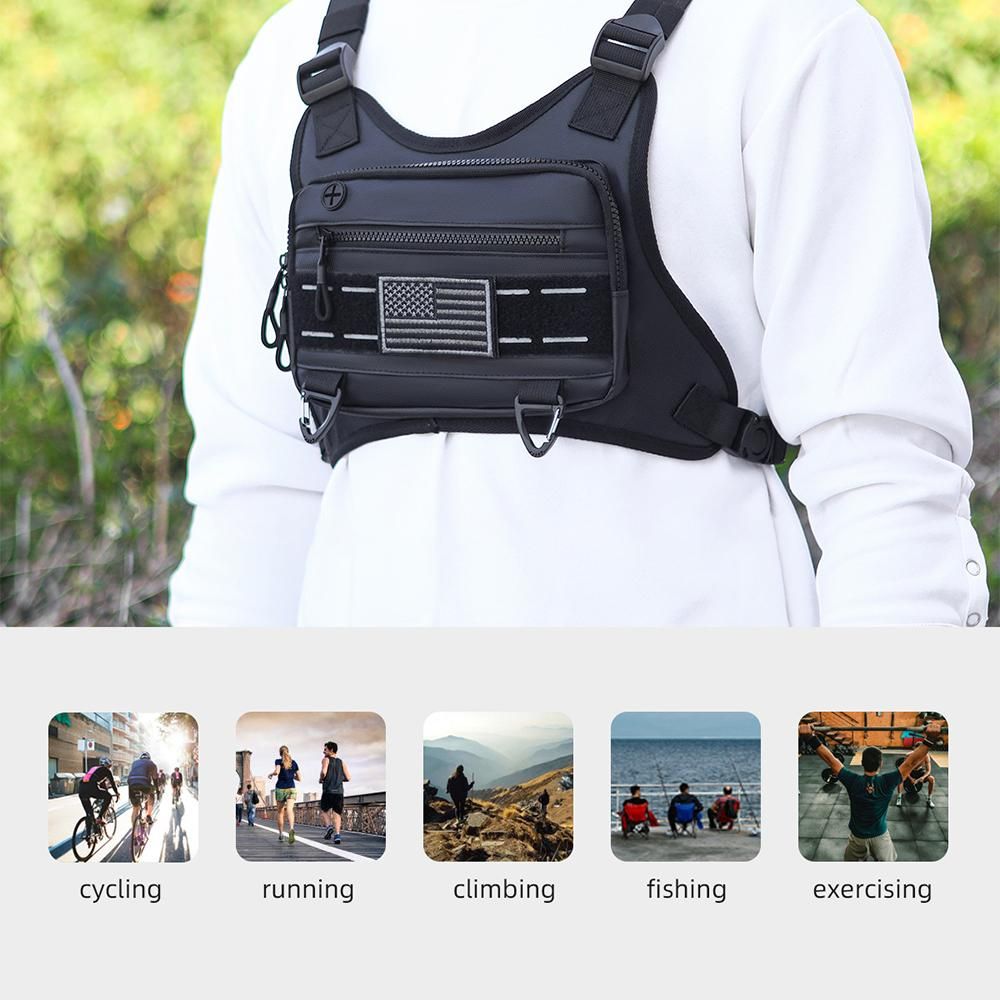 Running Chest Bag Reflective (Black) V1308-DSZKI-522