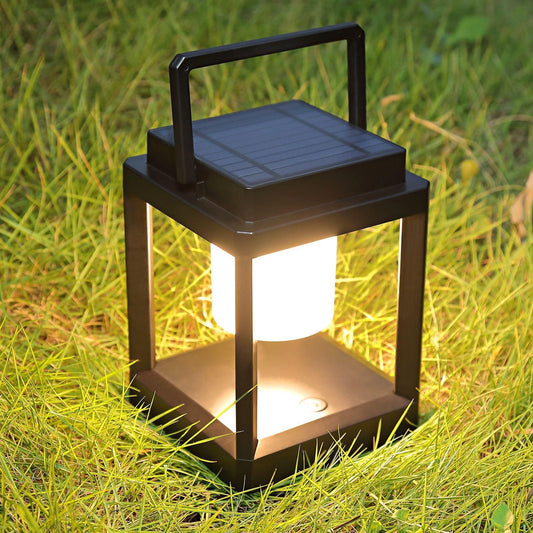 Solar Camping Lantern with USB Charging Portable Outdoor Light (Warm Black) V1308-DSZKI-523-2
