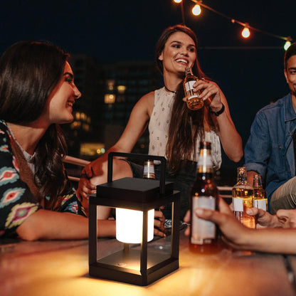 Solar Camping Lantern with USB Charging Portable Outdoor Light (Warm Black) V1308-DSZKI-523-2