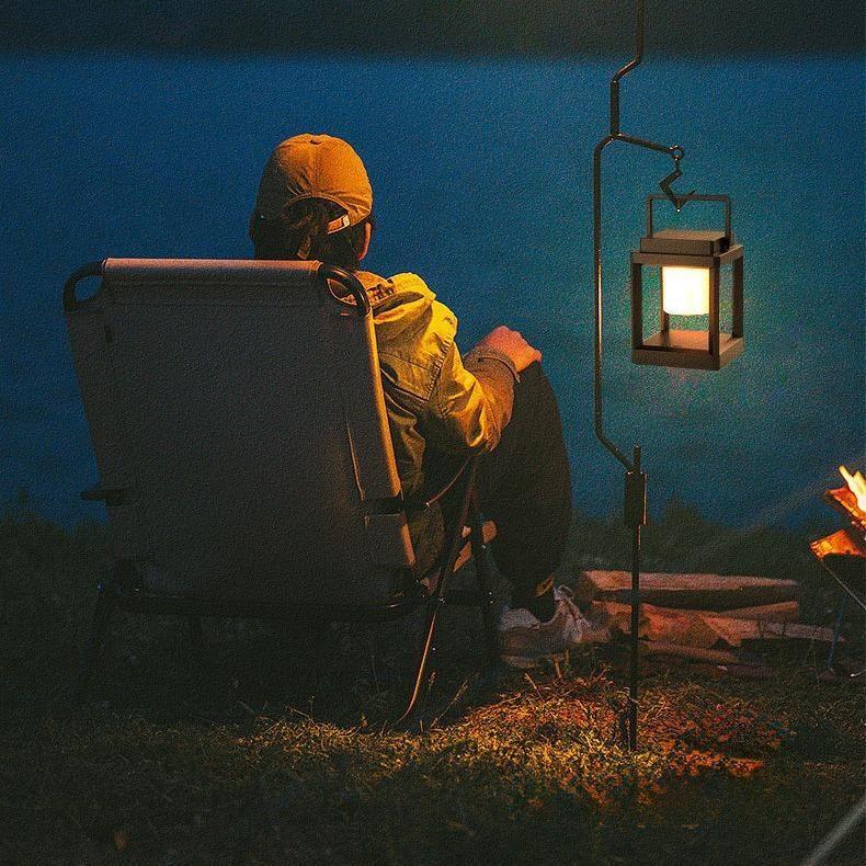 Solar Camping Lantern with USB Charging Portable Outdoor Light (Warm Black) V1308-DSZKI-523-2