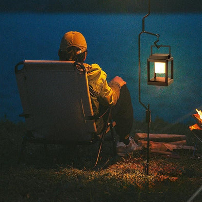 Solar Camping Lantern with USB Charging Portable Outdoor Light (Warm Black) V1308-DSZKI-523-2