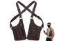 Outdoor Double Shoulder Armpit Bag with Multiple Pockets - Brown V1308-DSZKI-53-1