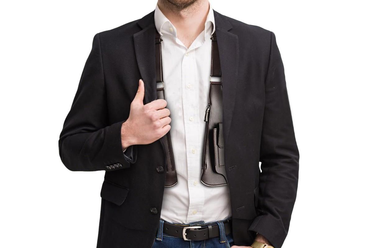 Outdoor Double Shoulder Armpit Bag with Multiple Pockets - Brown V1308-DSZKI-53-1