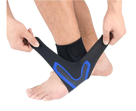 A Pair of Sports Ankle Sleeve Compression Anti-sprain Protection Socks Outdoor Sports Climbing Equipment-Blue V1308-DSZKI-531-2