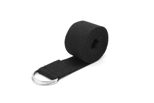Sport Yoga Stretch Strap D-Ring Belt Gym Waist Leg Fitness 180Cm Adjustable Belt Black V1308-DSZKI-536-2