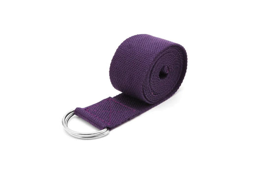 Sport Yoga Stretch Strap D-Ring Belt Gym Waist Leg Fitness 180Cm Adjustable Belt Purple V1308-DSZKI-536-4