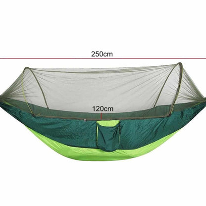 Portable Outdoor Camping Full-automatic Nylon Parachute Hammock with Mosquito Nets V1308-DSZKI-540
