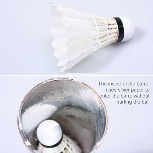 12 PCS Duck Feather Badminton Training Ball V1308-DSZKI-541
