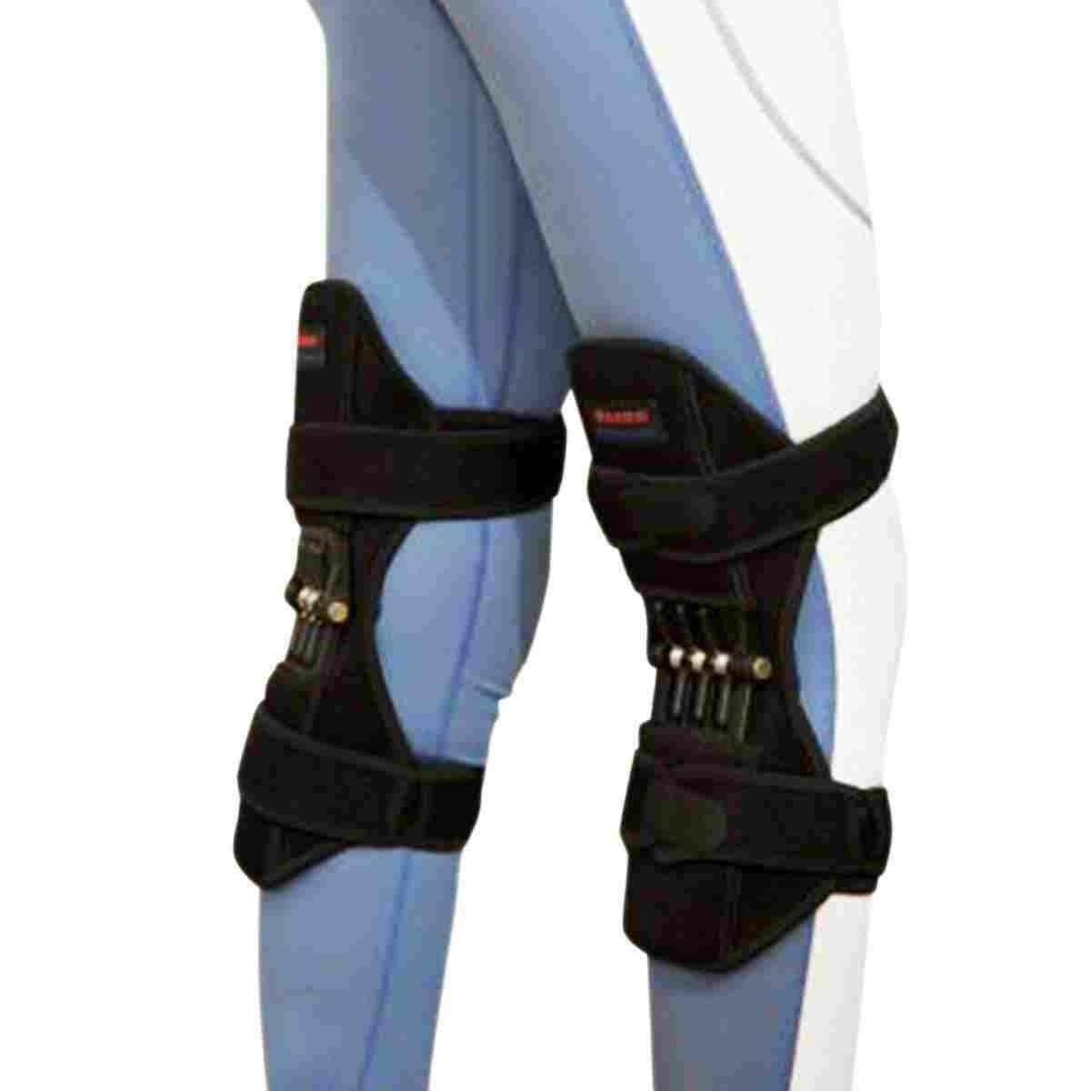 1 Pair Spring Knee Support Patella Booster Adjustable Joint Brace Pad Sports Training Protector V1308-DSZKI-542