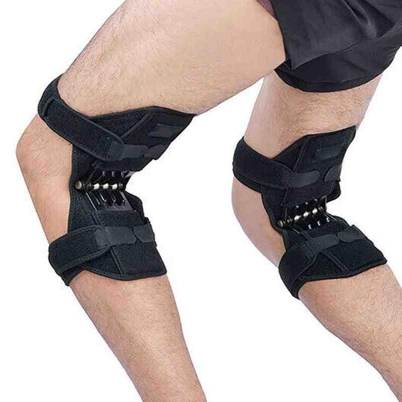 1 Pair Spring Knee Support Patella Booster Adjustable Joint Brace Pad Sports Training Protector V1308-DSZKI-542