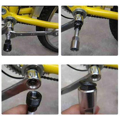 4 Pcs Bicycle Bottom Bracket Tool Crank Remover Crankset Removal Kit(Black) V1308-DSZKI-543