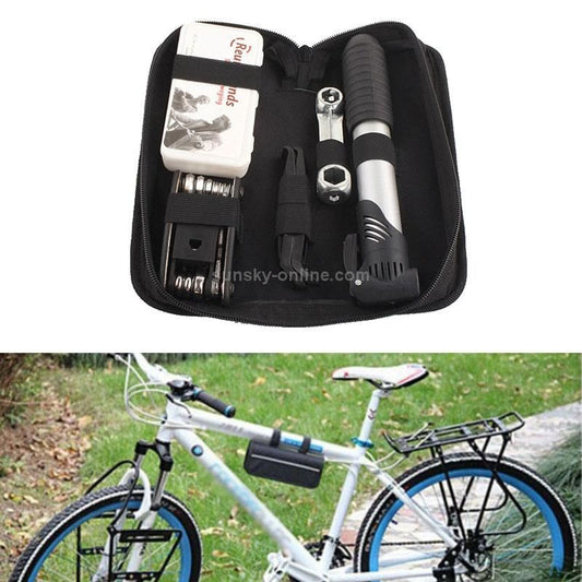 Bicycle Repair Tools Bike Tire Kit Bicycle Pump Puncture Repair Tool Bag V1308-DSZKI-544