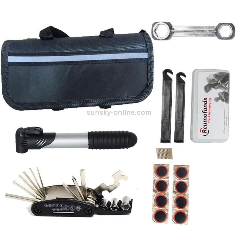 Bicycle Repair Tools Bike Tire Kit Bicycle Pump Puncture Repair Tool Bag V1308-DSZKI-544