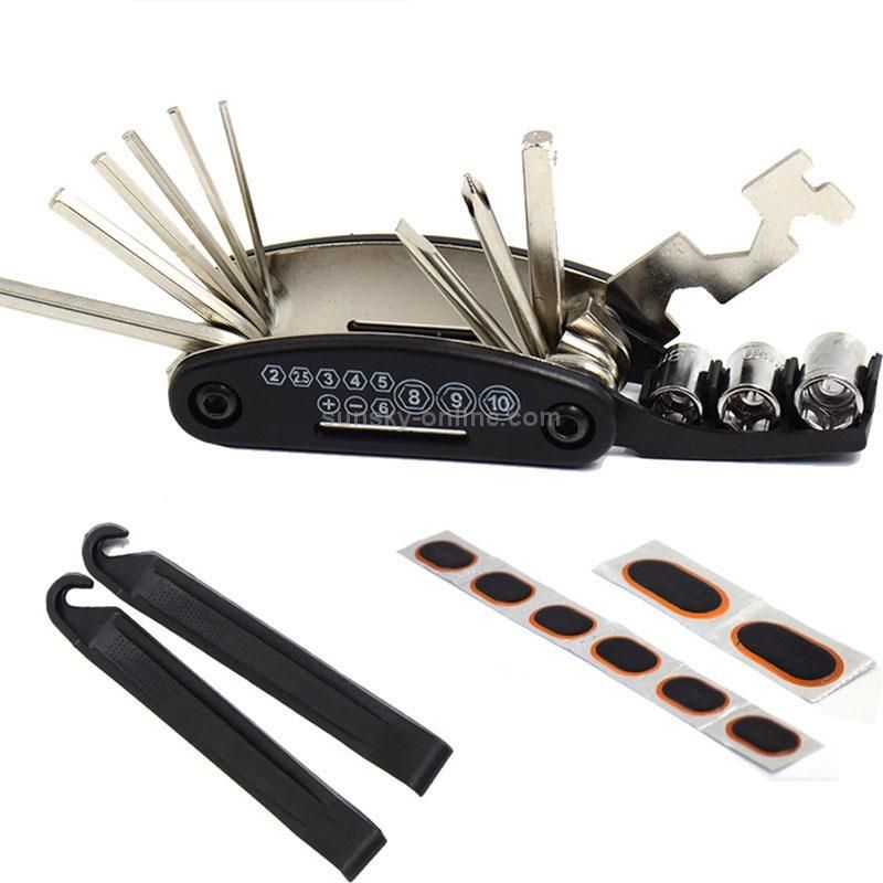 Bicycle Repair Tools Bike Tire Kit Bicycle Pump Puncture Repair Tool Bag V1308-DSZKI-544