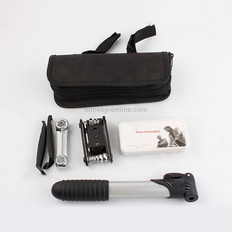 Bicycle Repair Tools Bike Tire Kit Bicycle Pump Puncture Repair Tool Bag V1308-DSZKI-544