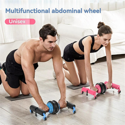 Ab Wheel Detachable Ab Wheel Sit-Up Assistor Multi-Functional Home Fitness Equipment Suitable Blue V1308-DSZKI-545