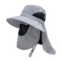 Fisherman Hat with Face Cover & Neck Flap Outdoors Sun Cap for Hiking Climbing V1308-DSZKI-547
