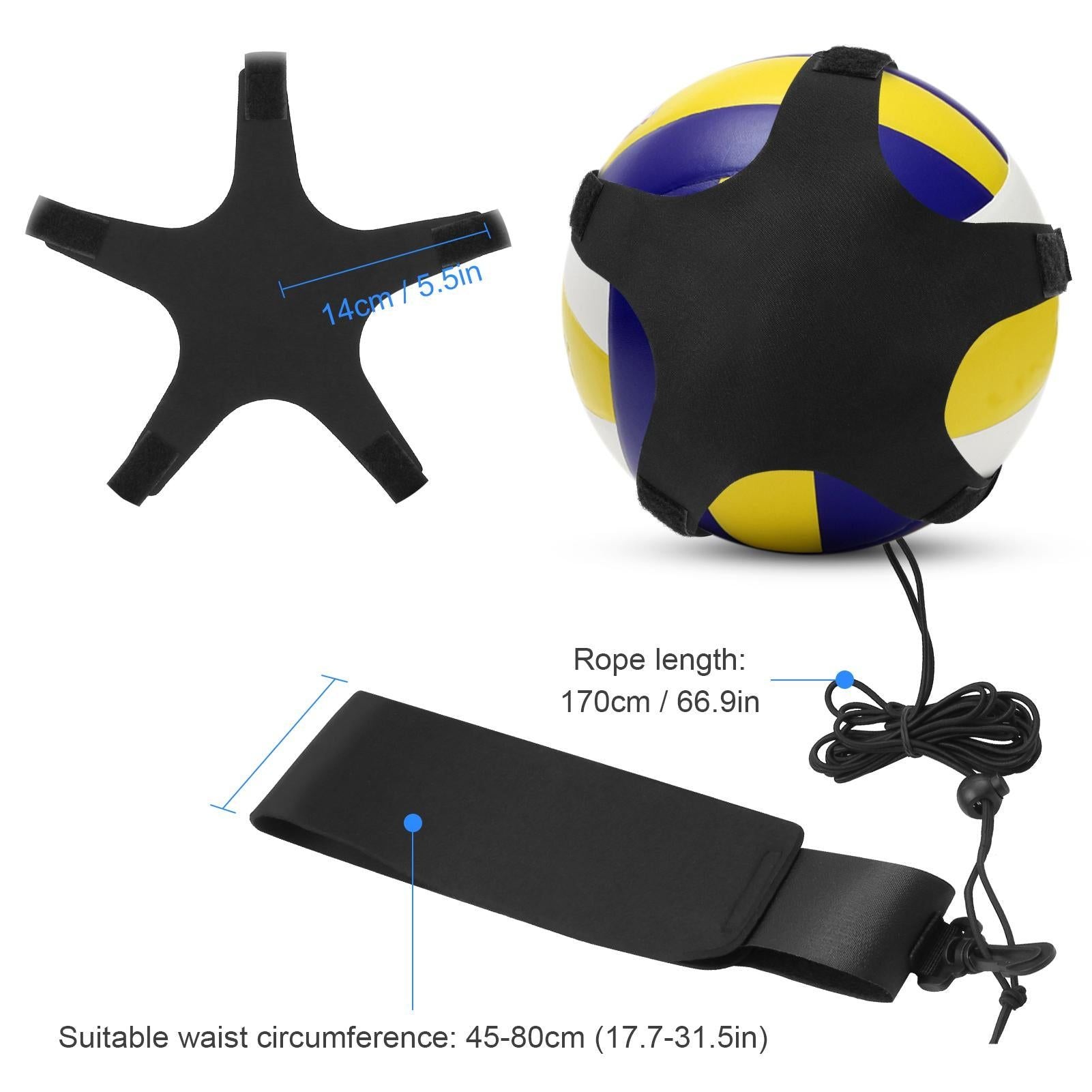 Volleyball Training Belt Solo Practice for Serving and Arm Swing (Black) V1308-DSZKI-548