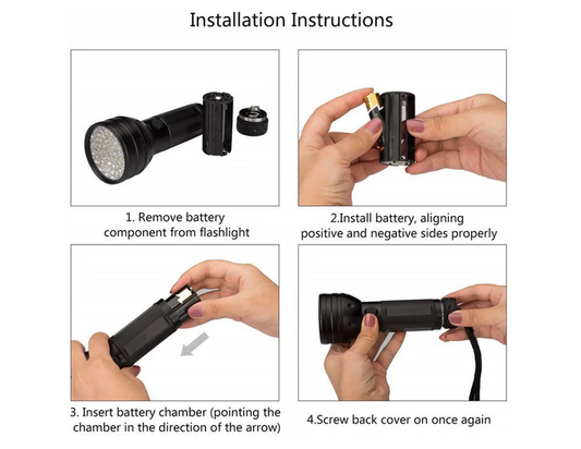 51 LED UV Flasight Black Light, Blacklight Detector V1308-DSZKI-551