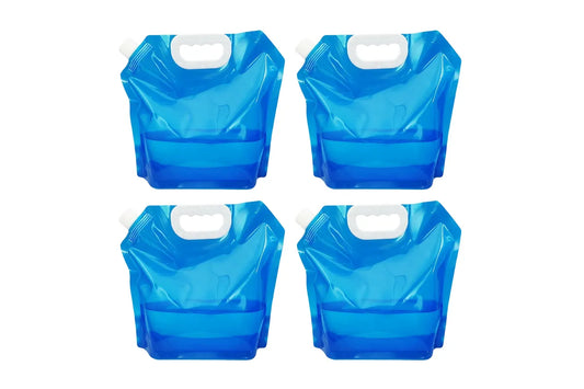Collapsible Water Container 10L Reusable Camping Water Bag Blue 4 Pack V1308-DSZKI-553