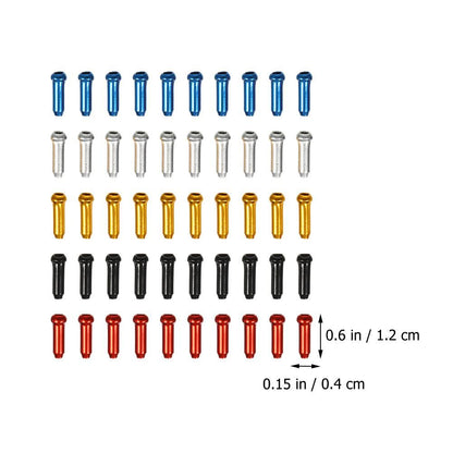 100pcs Brake Cable End Caps Brake Cable Tail Caps Bike Brake Cable End Covers Bike Accessories V1308-DSZKI-554