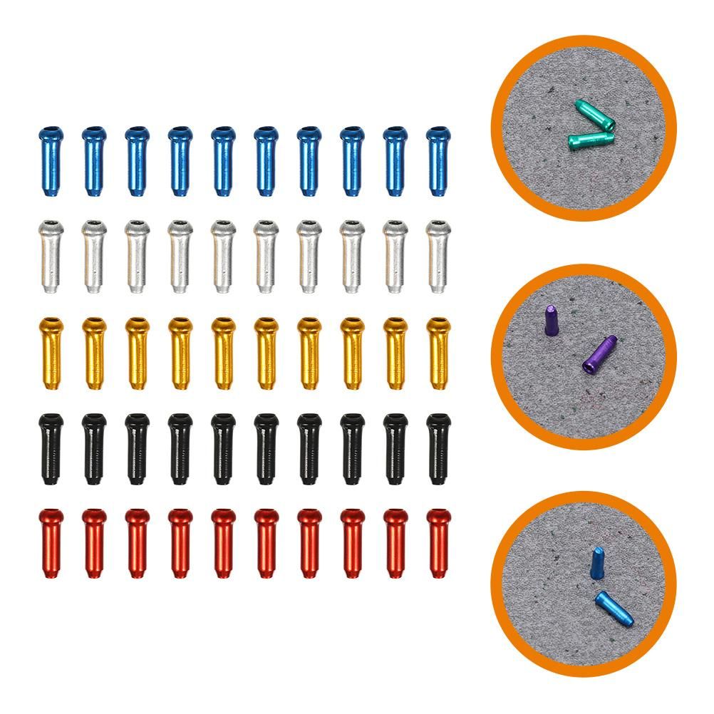 100pcs Brake Cable End Caps Brake Cable Tail Caps Bike Brake Cable End Covers Bike Accessories V1308-DSZKI-554