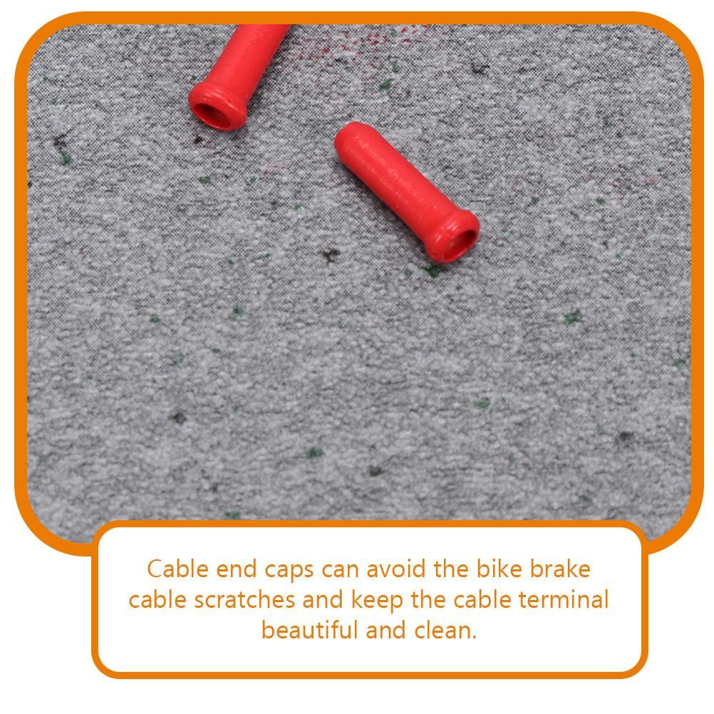 100pcs Brake Cable End Caps Brake Cable Tail Caps Bike Brake Cable End Covers Bike Accessories V1308-DSZKI-554