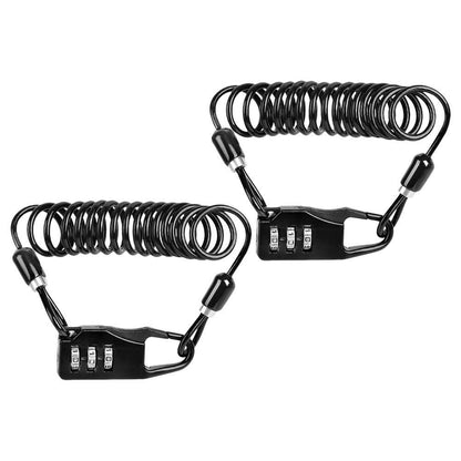 2pcs Bike 3-Digital Code Combination Lock Password Security Cable Lock for Bike V1308-DSZKI-557