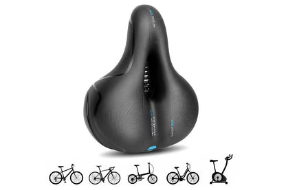 Air Cushion Shock Absorbing Mountain Bike Saddle Seat - Blue V1308-DSZKI-56-2