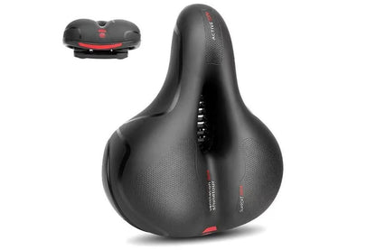 Air Cushion Shock Absorbing Mountain Bike Saddle Seat - Red V1308-DSZKI-56-3
