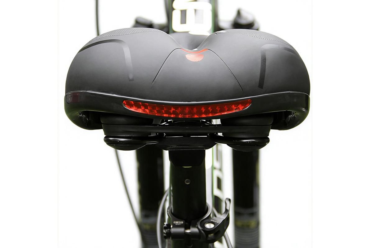 Air Cushion Shock Absorbing Mountain Bike Saddle Seat - Red V1308-DSZKI-56-3
