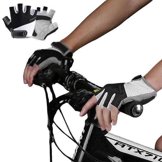 1 Pair Cycling Half Finger Bike Gloves With Anti Slip Pad For Unisex - Black XL V1308-DSZKI-568-3