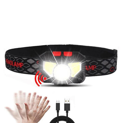2Pcs Rechargeable LED Headlamp with Motion Sensor V1308-DSZKI-571