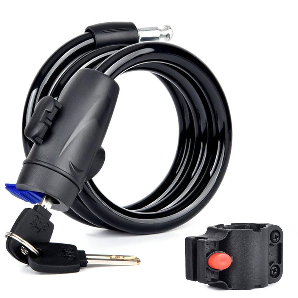Anti-theft Security Bike Cable Lock Bicycle Lock With Bracket And 2pcs Keys V1308-DSZKI-572