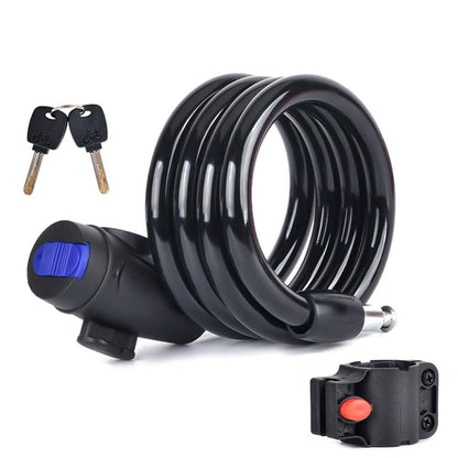 Anti-theft Security Bike Cable Lock Bicycle Lock With Bracket And 2pcs Keys V1308-DSZKI-572