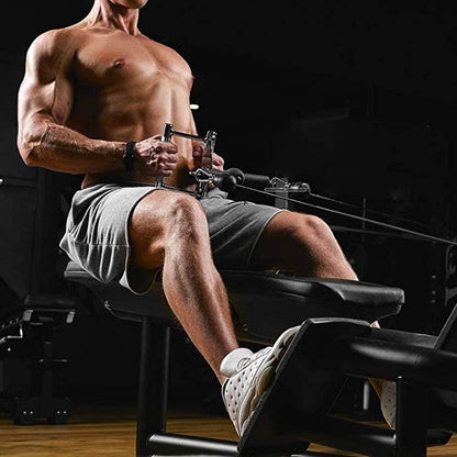 V-Grip Lat Pulldown Bar with Non-Slip Rubber Handle Cable Machine Attachment - Silver V1308-DSZKI-584-1