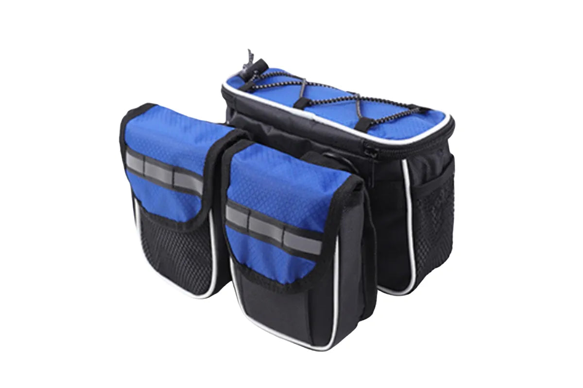 Detachable Bicycle Front Frame Tube Crossbody Storage Bag Blue V1308-DSZKI-616-1