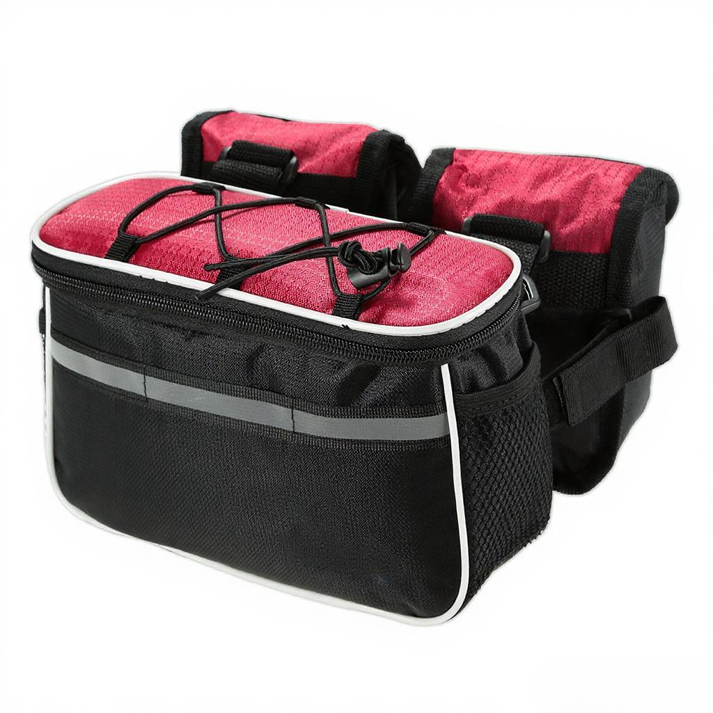 Detachable Bicycle Front Frame Tube Crossbody Storage Bag Blue V1308-DSZKI-616-1