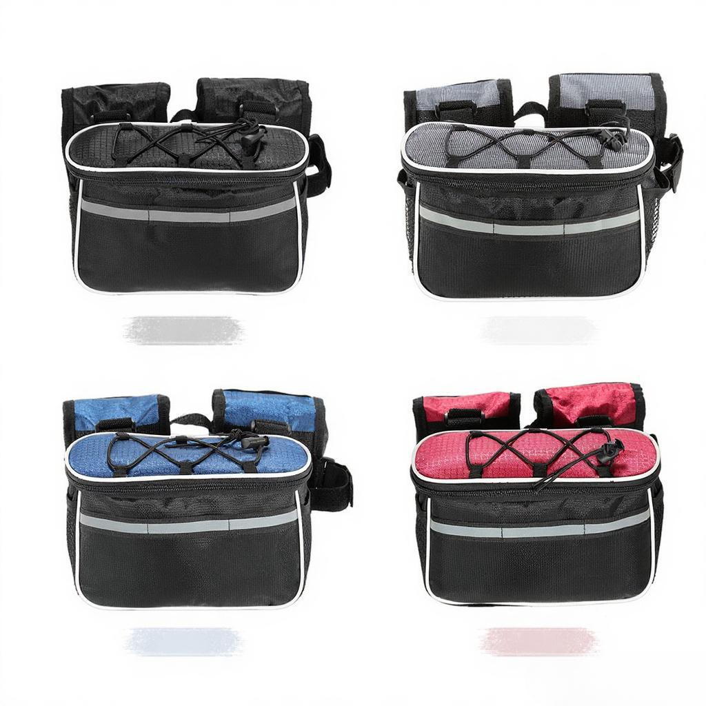 Detachable Bicycle Front Frame Tube Crossbody Storage Bag Blue V1308-DSZKI-616-1
