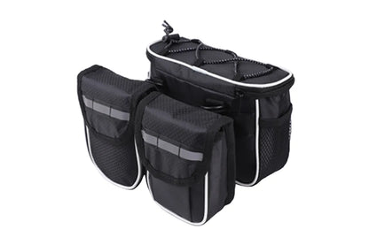 Detachable Bicycle Front Frame Tube Crossbody Storage Bag Black V1308-DSZKI-616-2